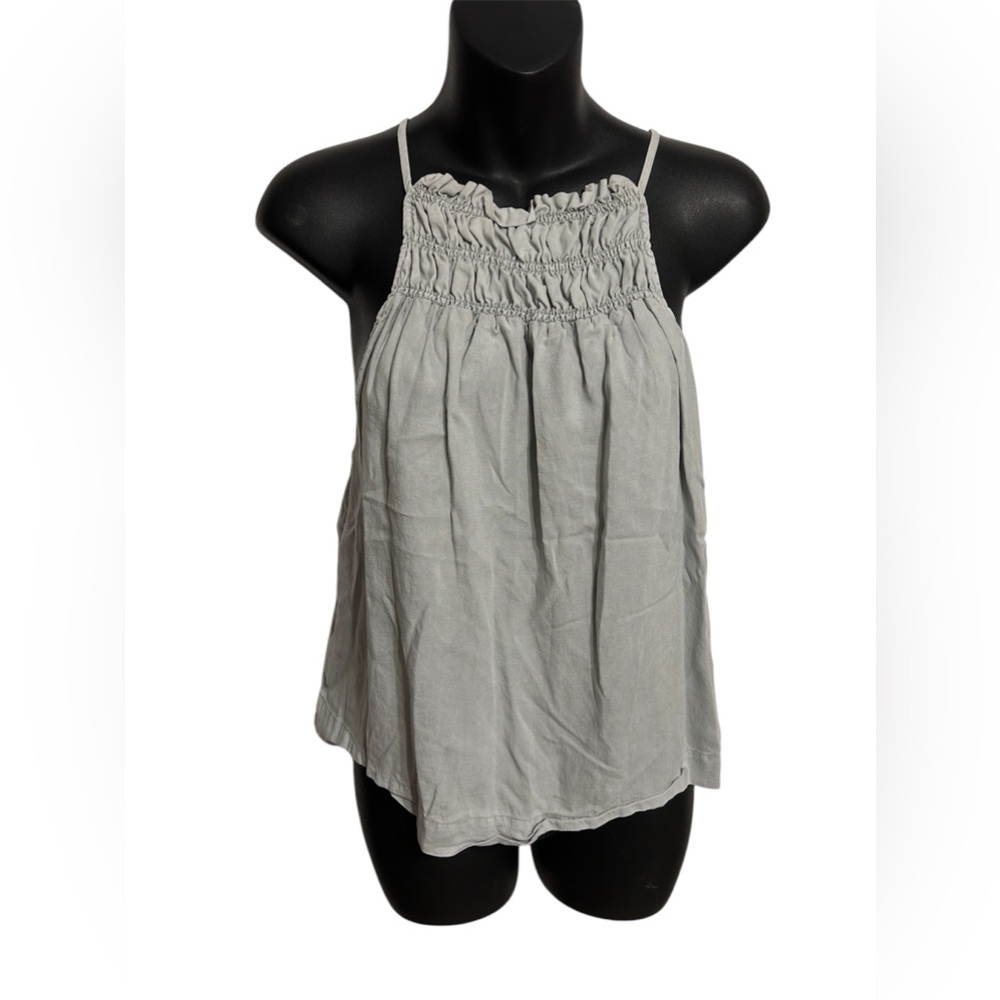 Anthropologie Cloth and Stone denim smocked tank